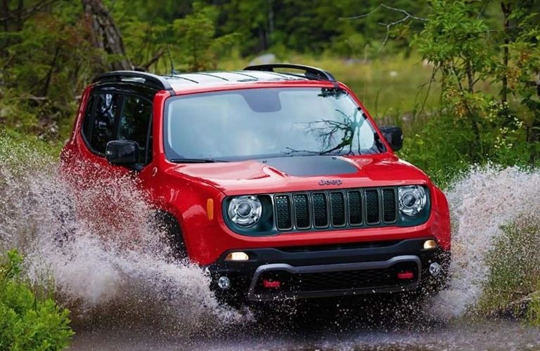 2022 Jeep Renegade dashing through water