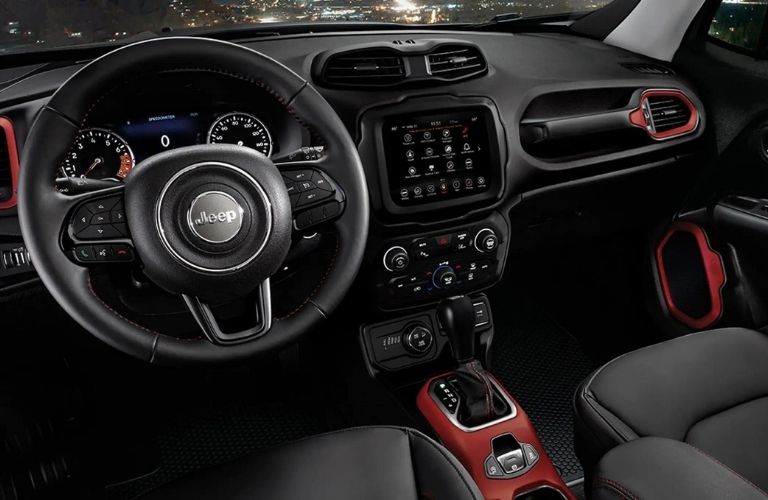Dashboard view of the 2022 Jeep Renegade