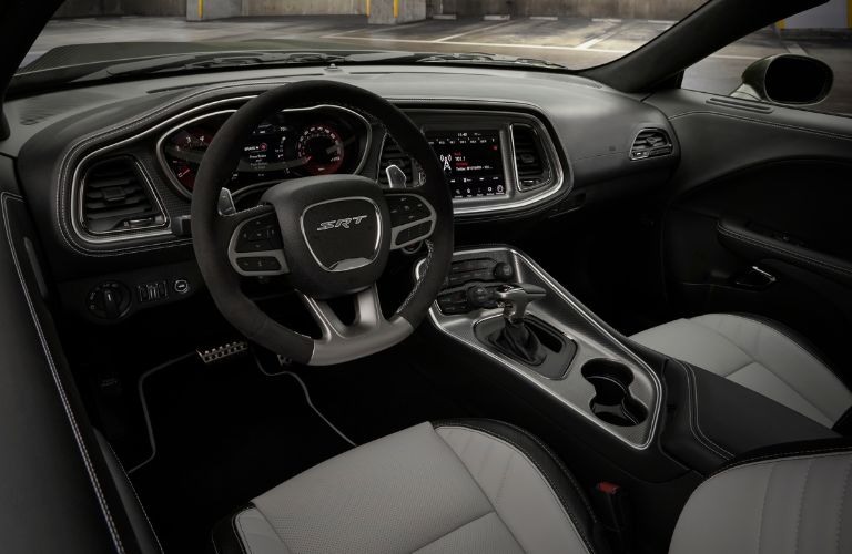 steering wheel and dashboard of the 2022 Dodge Challenger
